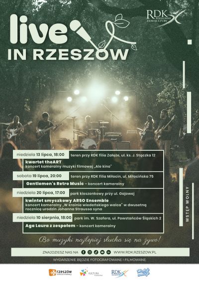 Plakat promujący - Live in Rzeszów 2025